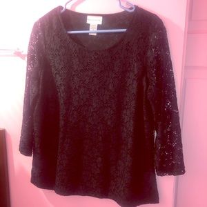 3/4 Sleeve Lace Top